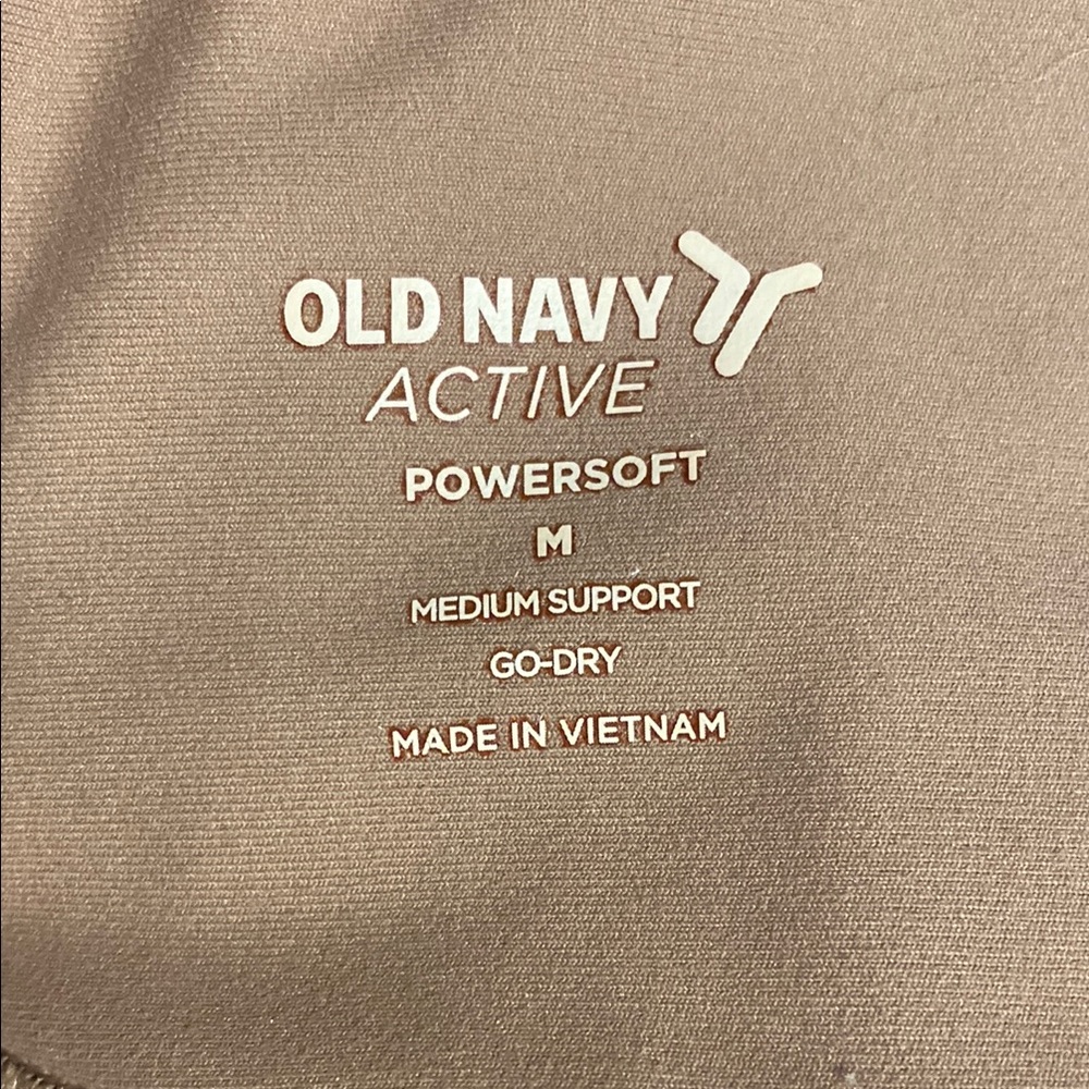 Old Navy Tan Sports Bra with Racerback Design - Picture 2 of 3